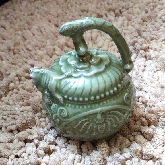 Teapot Small Chinese‎ Northern Song Yaozhou Green Reverse Flow Tiger Spout - Picture 1 of 10